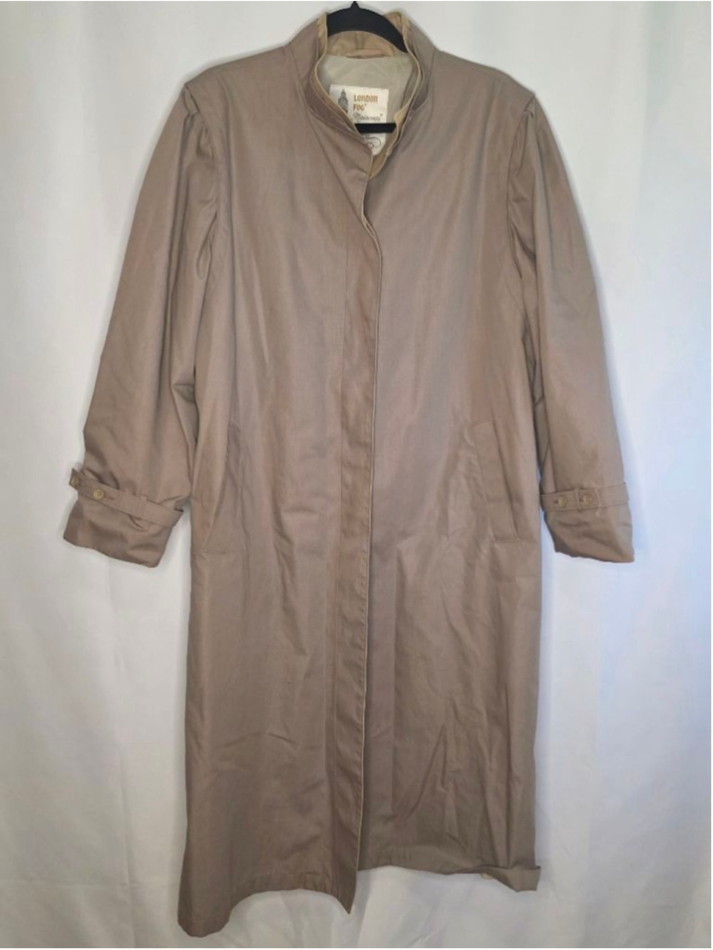 London Fog Beige Trench Coat Size 16